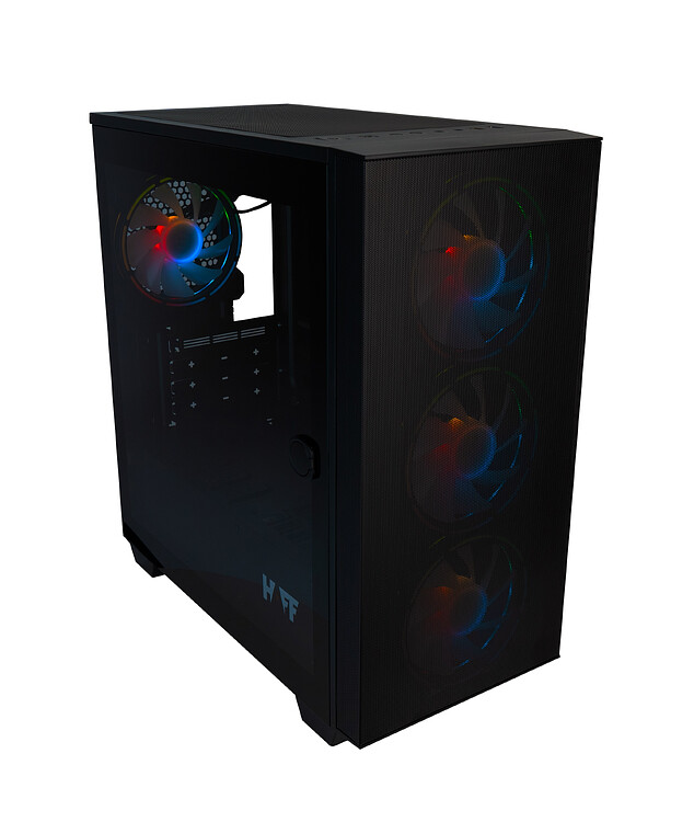 Корпус HAFF Fancy mATX без БП черный