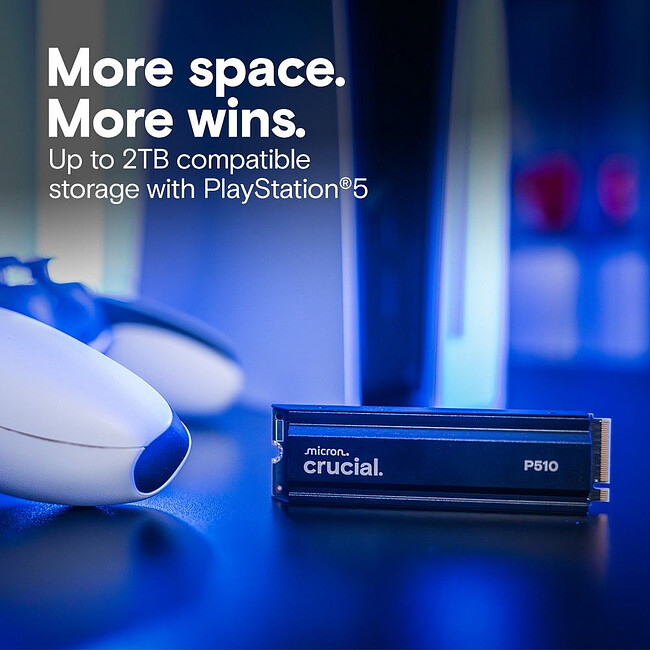 SSD диск Crucial P510 1TB (CT1000P510SSD5)
