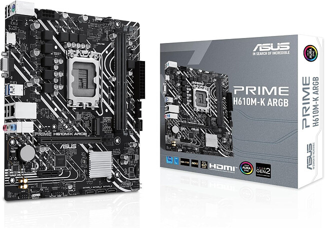 Материнская плата ASUS PRIME H610M-K ARGB