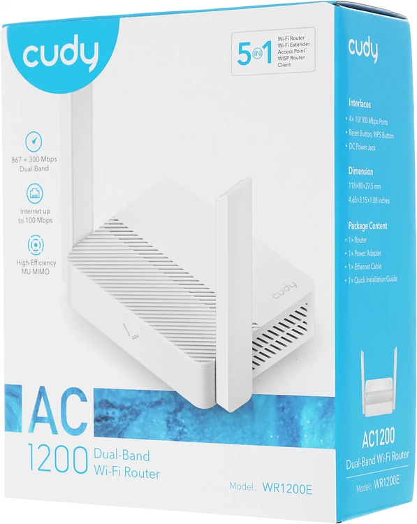 Роутер беспроводной Cudy WR1200E
