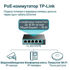 Коммутатор TP-Link TL-SG105PE