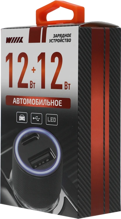 Автомобильное зарядное Wiiix UCC-4-2-15 3A USB-A/Type-C черный