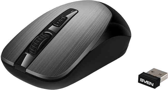Мышь Sven RX-380W серый металлик (SV-020606)