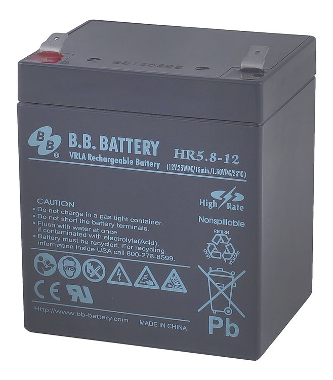 Аккумулятор для ИБП B.B. Battery 12V 5.8Ah (HR 5.8-12)