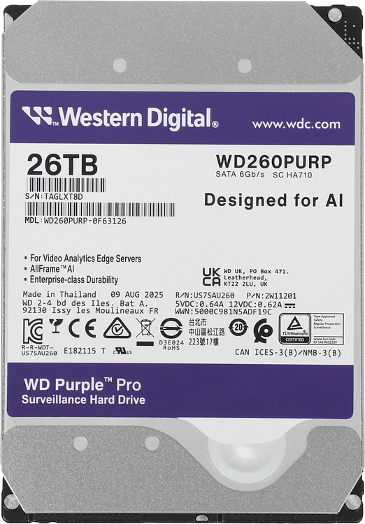 Жесткий диск WD Purple Pro 26TB (WD260PURP)