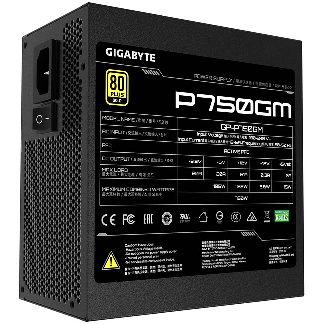 Блок питания Gigabyte ATX 750W GP-P750GM