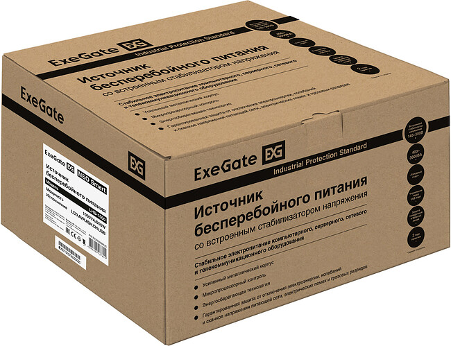 Источник бесперебойного питания ExeGate NEO Smart LHB-1000.LCD.AVR.8SH.CH.USB (EX293858RUS)