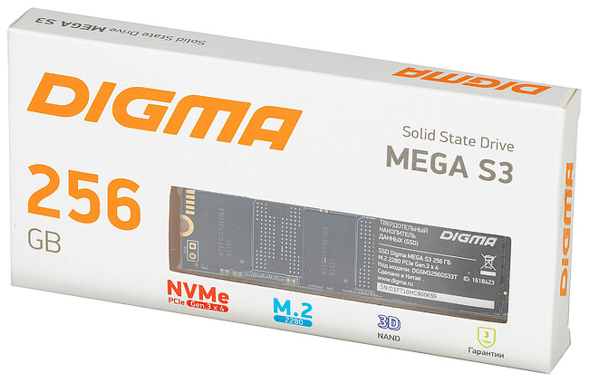 SSD диск Digma Mega S3 256GB (DGSM3256GS33T)