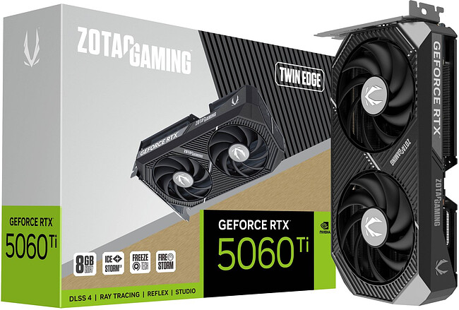 Видеокарта Zotac RTX 5060 Ti Twin Edge 8GB GDDR7 (ZT-B50610E-10M)