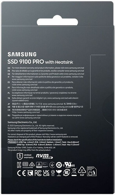 SSD диск Samsung 9100 Pro 8TB (MZ-VAP8T0CW)