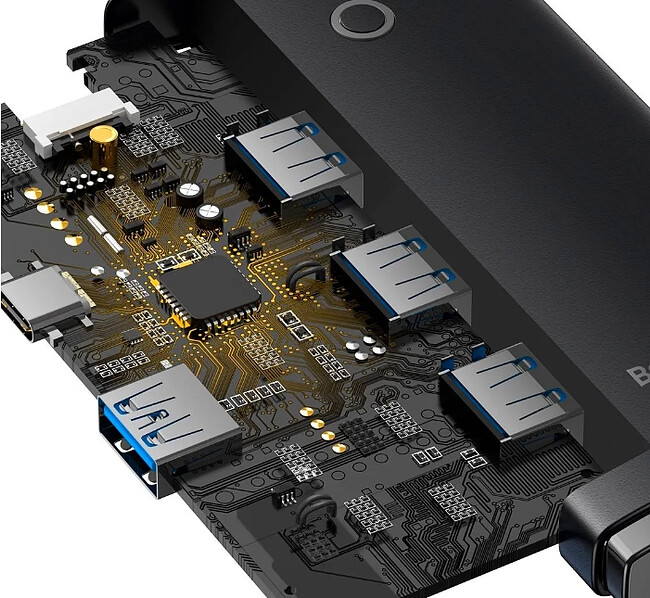 USB-хаб Baseus Lite Series Black (WKQX030001)