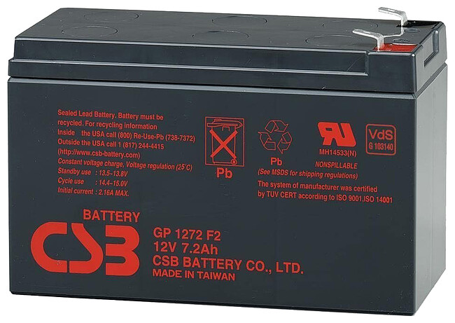 Аккумулятор для ИБП CSB 12V/7.2Ah (GP 1272 F2 28W) Аккумулятор для ИБП CSB 12V/7.2Ah (GP 1272 F2 28W)