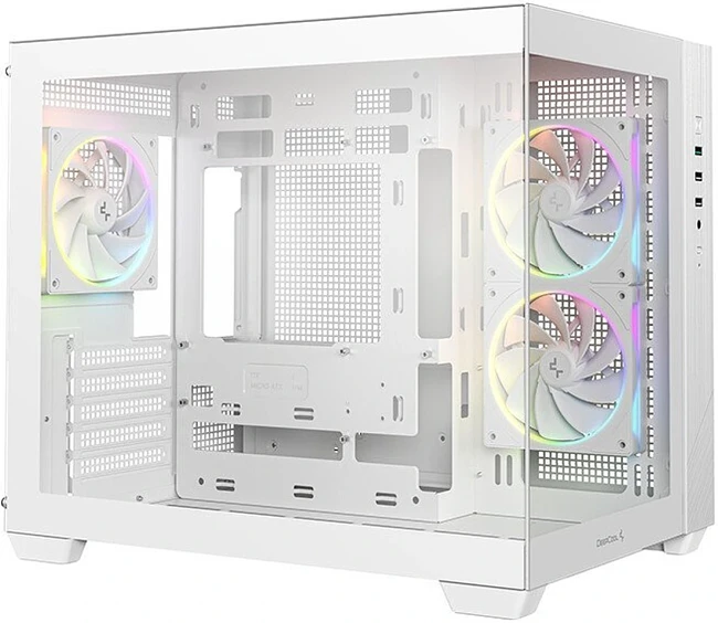 Корпус DeepCool CG330 3F WH mATX без БП белый (R-CG330-WHNGM3-G)