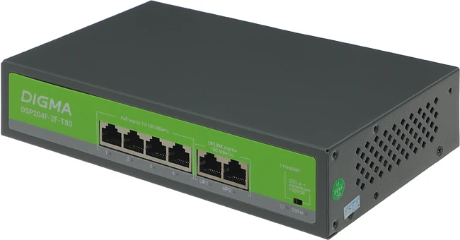 Коммутатор Digma DSP204F-2F-T80 V1