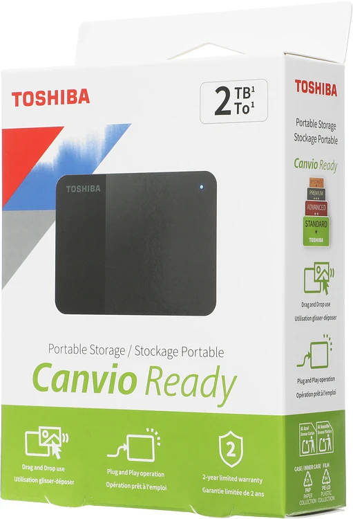 Внешний накопитель Toshiba Canvio Ready 2ТБ (HDTP320EK3AA)