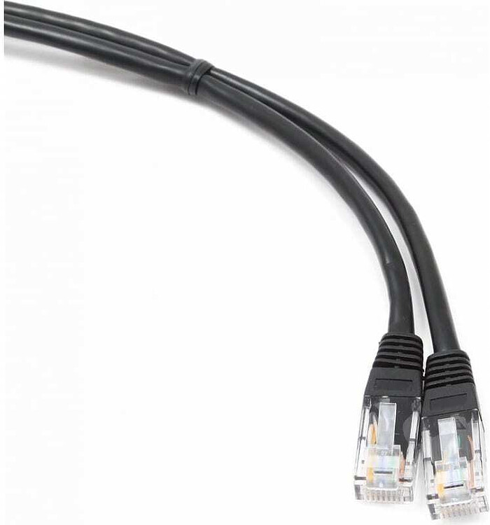 Патч-корд Cablexpert PP12-1M/BK кат.5e 1м черный