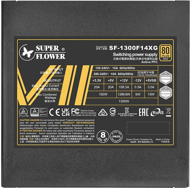 Блок питания Super Flower Leadex VII XG 1300W ATX 3.1 Black (SF-1300F14XG)