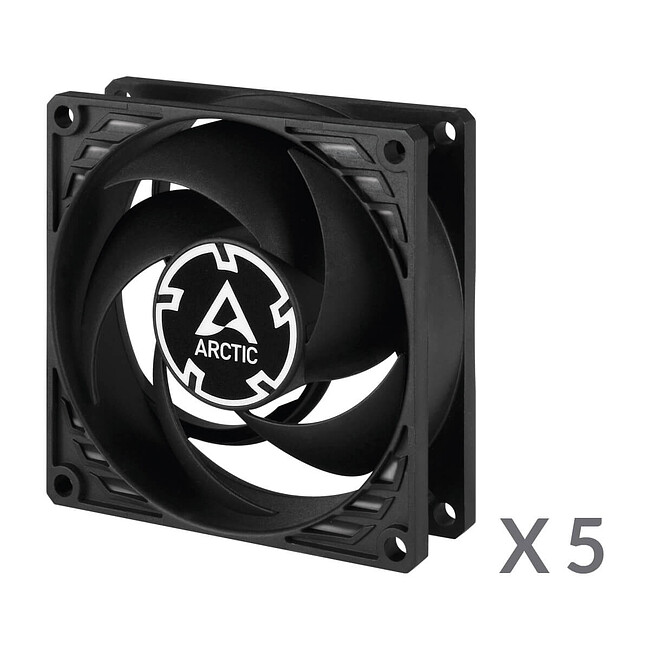 Комплект вентиляторов для корпуса Arctic P8 PWM PST Black (ACFAN00154A)