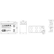 Аккумулятор для ИБП CSB F2 12В/7.5 Ач (UPS123607)