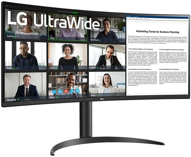 Монитор LG UltraWide 34WR55QK-B черный