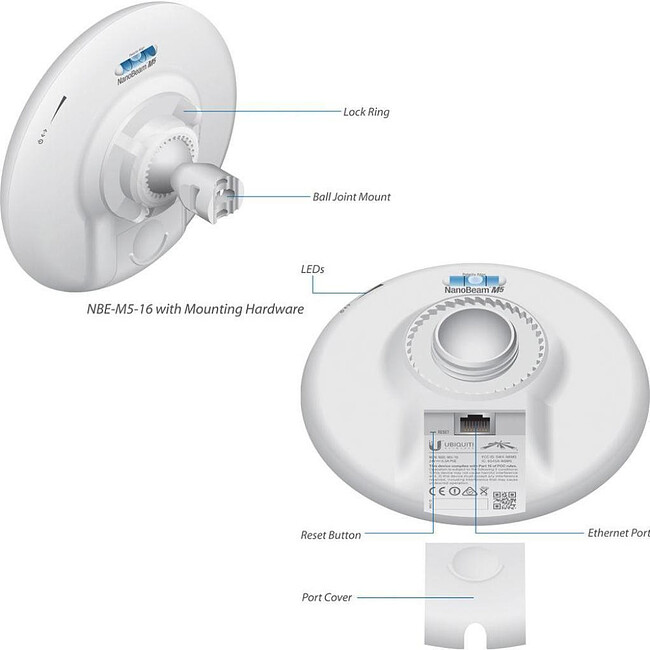 Точка доступа Ubiquiti PowerBeam M5 (NBE-M5-16)