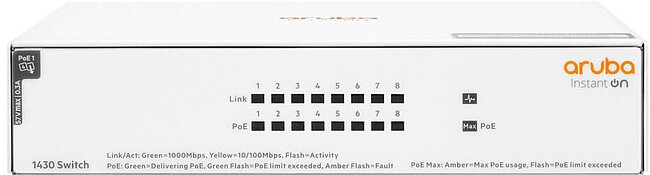 Коммутатор HPE Aruba Instant On 1430 8G (R8R46A) Коммутатор HPE Aruba Instant On 1430 8G (R8R46A)