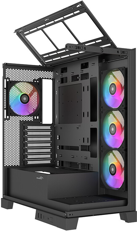Корпус Sama V50 BK черный (V50-BKADA4X1-GL)