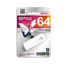 USB Flash-накопитель Silicon-Power Ultima U03 64GB White (SP064GBUF2U03V1W)