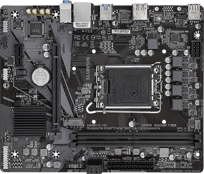 Материнская плата Gigabyte H610M K V2 rev. 1.0