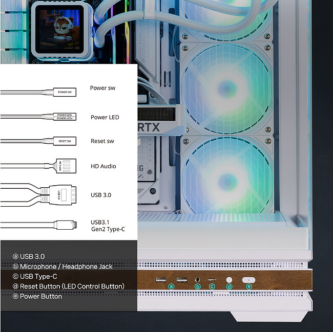 Корпус Zalman P40 Namu White