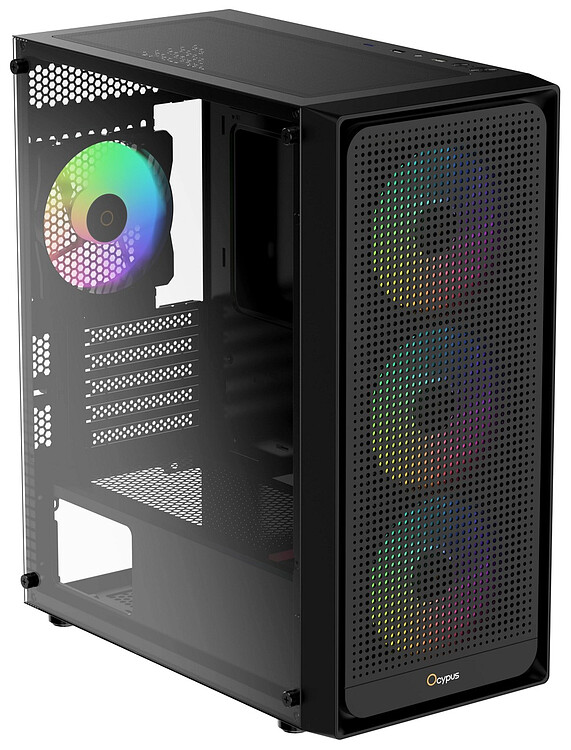 Корпус Ocypus Gamma C50 BK ARGB mATX без БП (Gamma-C50-BKG400XX-GL)
