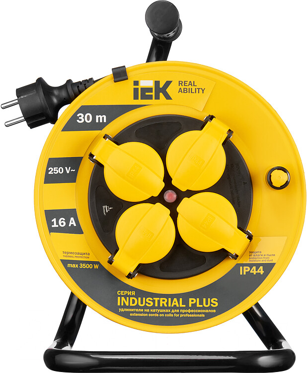 Удлинитель на катушке IEK Industrial Plus УК30 (WKP15-16-04-30-44)