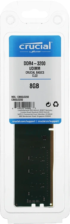 Оперативная память Crucial Basics 8GB DDR4 (CB8GU3200)