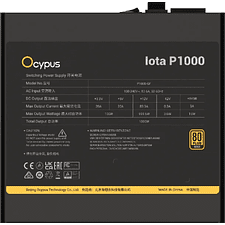Блок питания Ocypus Iota P1000 1000W Black (Iota-P1000-G1FFBK024X-EU)