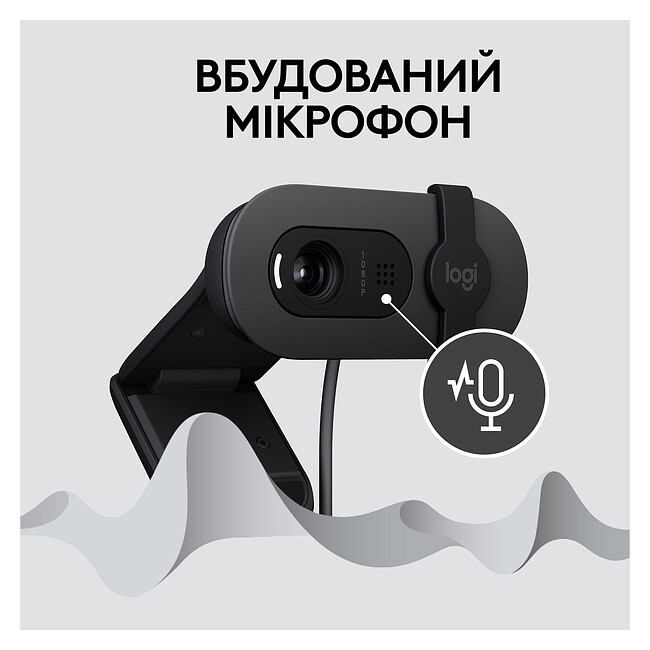 Веб-камера Logitech Brio 100 Full HD Grapfhite (960-001585)