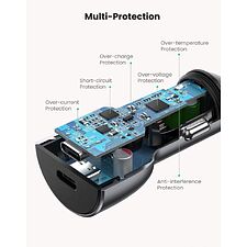 Автомобильное зарядное Ugreen CD213-70594 Gray (70594)
