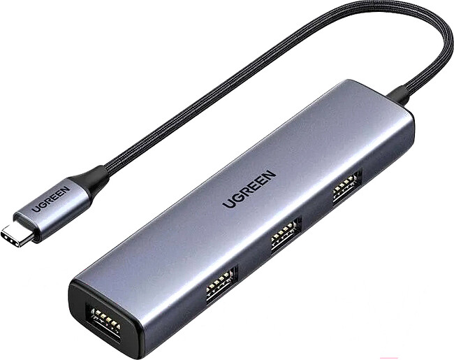 USB-хаб Ugreen CM473-20841 Space Gray (20841)