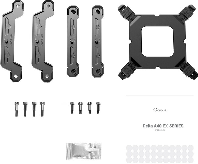 Кулер для процессора Ocypus Delta A40 EX BK ARGB черный (Delta-A40-BK1NAWN00E-GL)