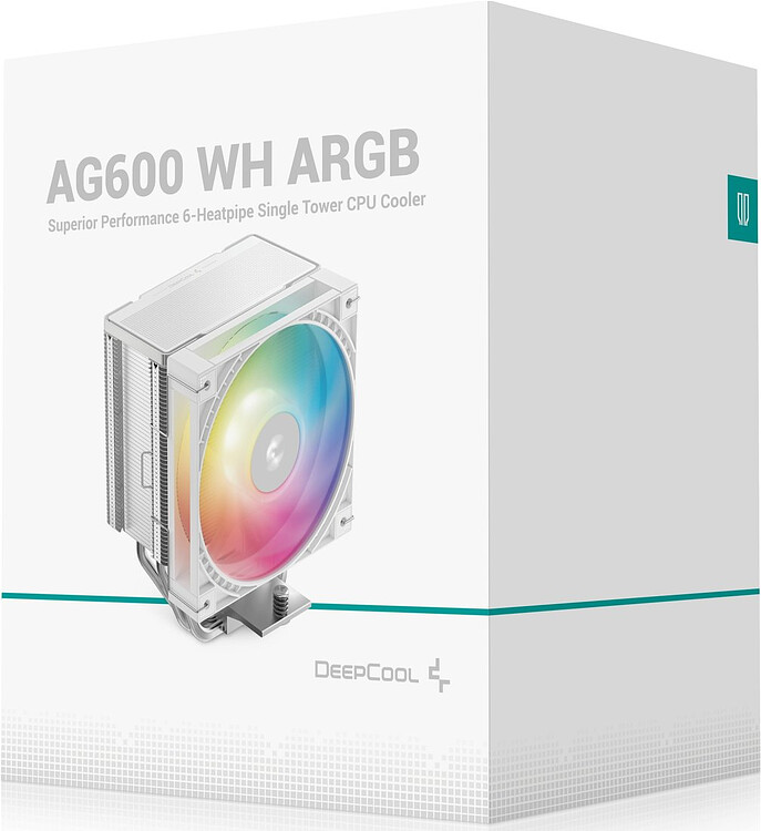 Кулер для процессора Deepcool AG600 WH ARGB белый (R-AG600-WHAMMG2-G)