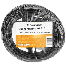 Удлинитель PROconnect PROc-Uc 10м черный (13-4909)