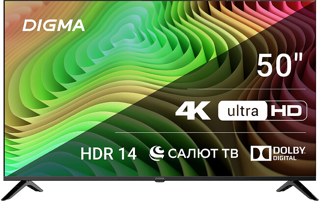 Телевизор Digma DM-LED50UBB40 черный