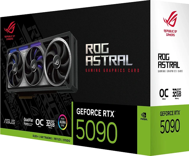 Видеокарта Asus GeForce RTX 5090 OC 32GB GDDR7 ROG-ASTRAL-RTX5090-O32G-GAMING (90YV0LW0-M0NA00)