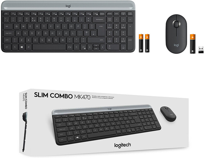 Набор периферии Logitech MK470 графитовый/светло-серый (920-009180)