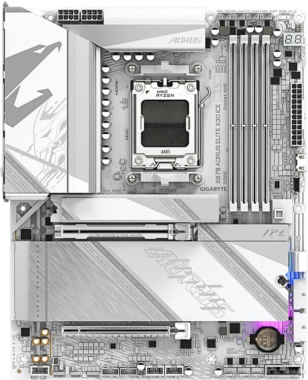 Материнская плата GigaByte X870 Aorus Elite X Ice rev. 1.0