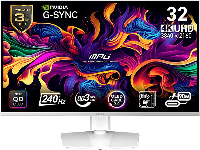 Монитор MSI MPG 321URXW QD-OLED White (9S6-3DD29A-051)