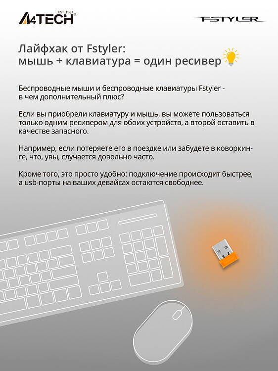 Клавиатура A4Tech Fstyler черный/серый (FBK25)