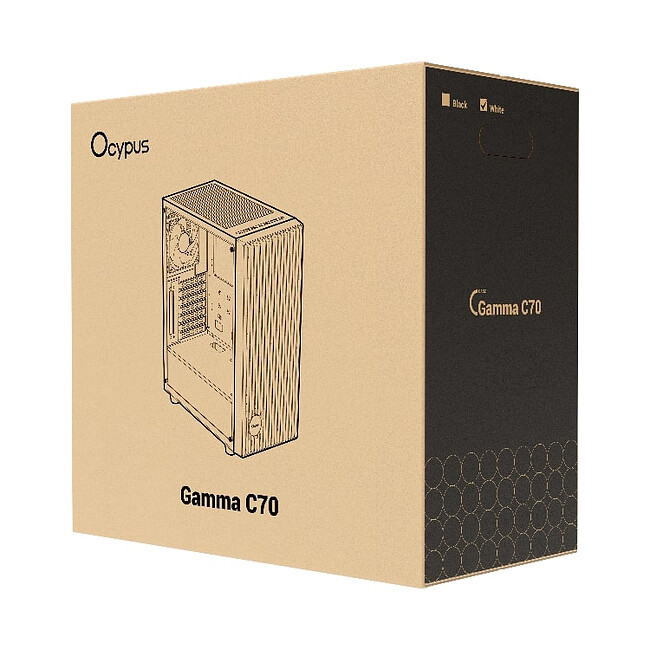 Корпус Ocypus Gamma C70 ARGB без БП White (Gamma-C70-WHG400XX-GL)