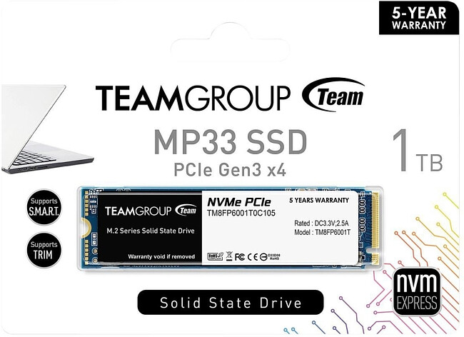 SSD диск Team Group MP33 1TB (TM8FP6001T0C101)