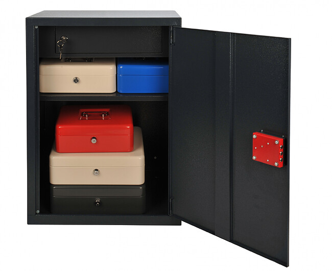 Ящик для денег Cactus CS-CB-004GY серый