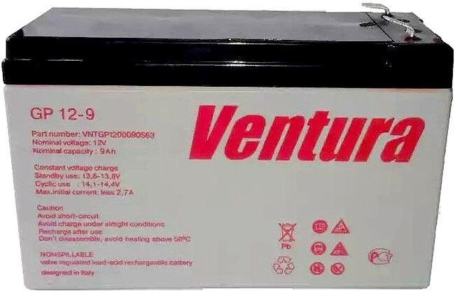 Аккумулятор для ИБП Ventura 12В 9Ач (GP 12-9)